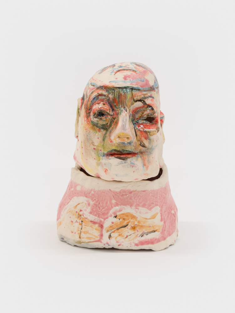 Judy Glantzman
Crazy Head, 2024
glazed ceramic
10 x 6 1/2 x 7 1/2 ins.
25.4 x 16.5 x 19.1 cm
(Glantzman-032)
​​​​​