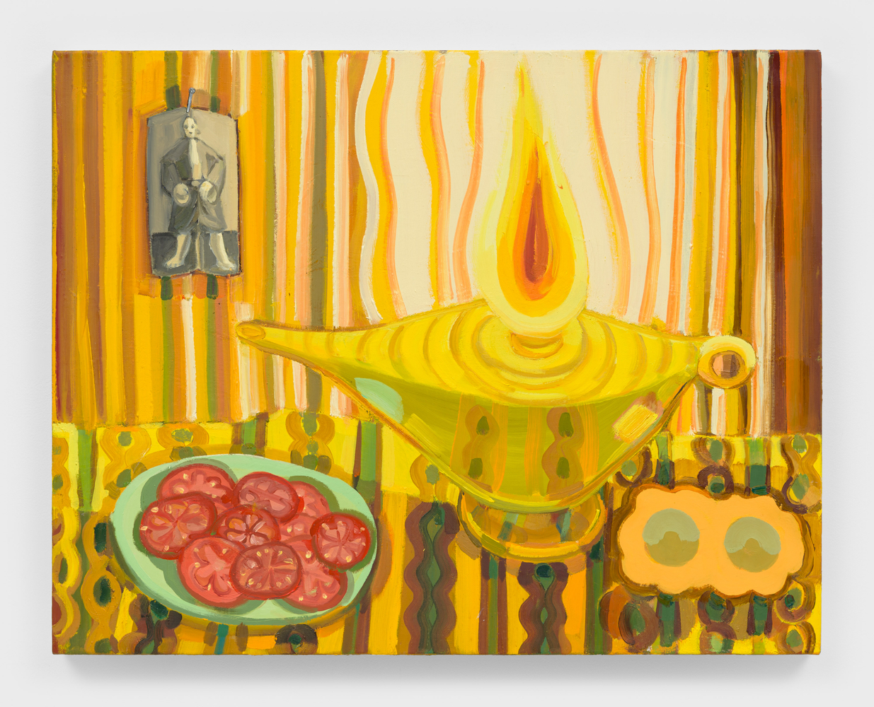 Judith Linhares
What the Genie Knows, 2024
oil on linen
22 x 28 ins.
55.9 x 71.1 cm