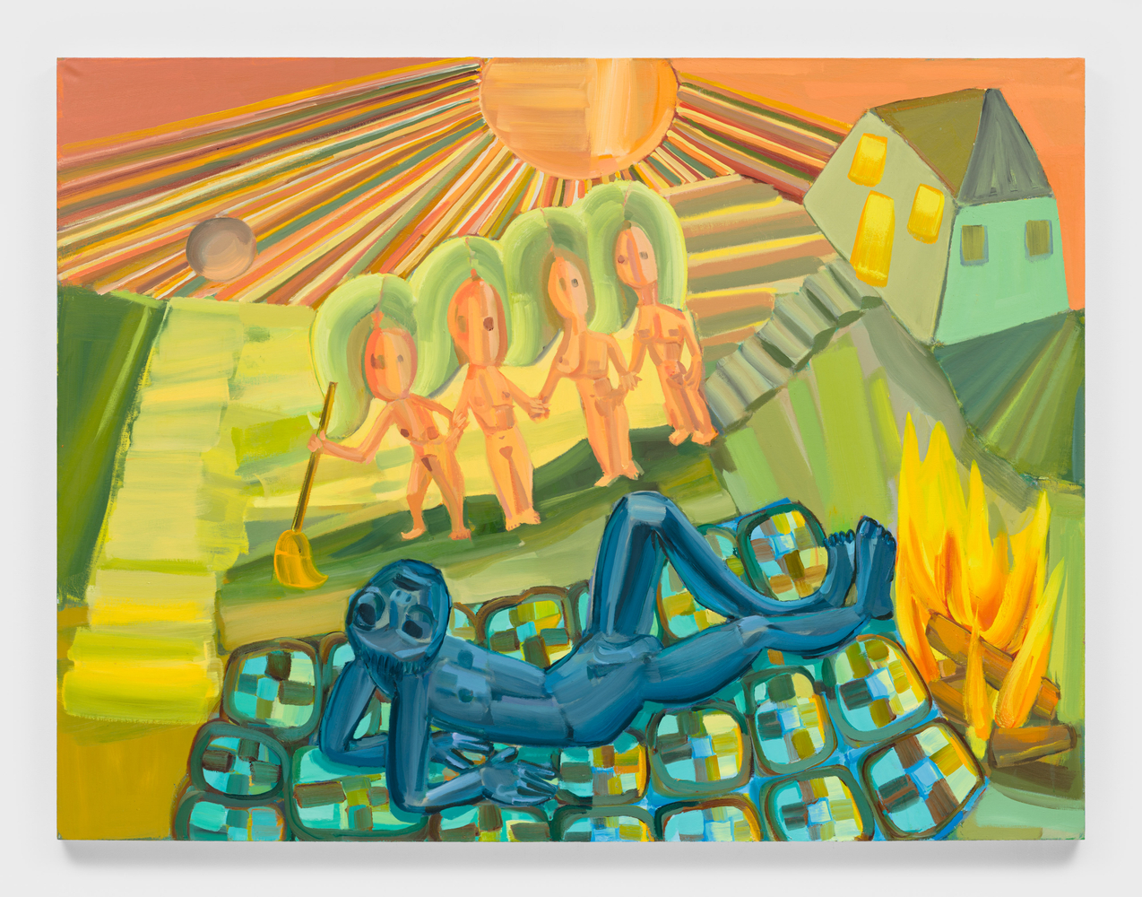 Judith Linhares
Housekeeping, 2024
oil on linen
51 x 67 ins.
129.5 x 170.2 cm