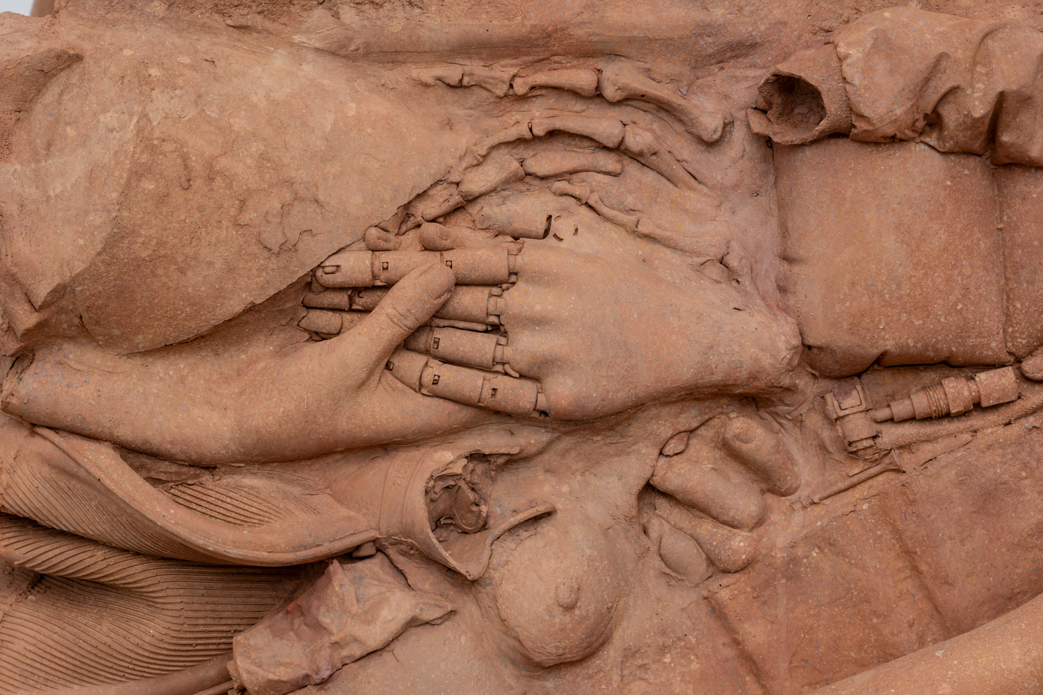 Clementine Keith-Roach
earth mirrored sky mirrored earth, 2023
plaster, wood, resin-clay, gouache paint
31 7/8 x 51 1/8 x 42 1/2 ins.
81 x 129.9 x 108 cm
(ROACH-048)