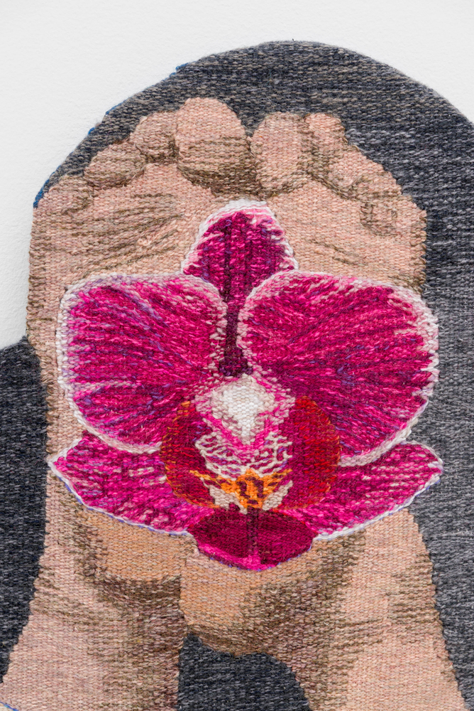 Erin M. Riley
Disappearing Messages, 2025
wool, cotton
70 x 46 ins.
177.8 x 116.8 cm
(RILEY-352)