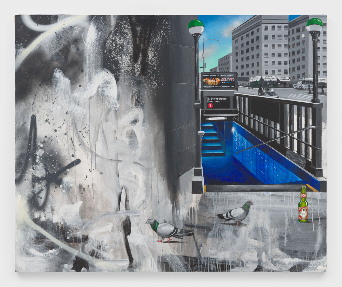 Chris &amp;quot;Daze&amp;quot; Ellis
157th Street, 2024
acrylic and spray paint on canvas
50 x 60 ins.
127 x 152.4 cm