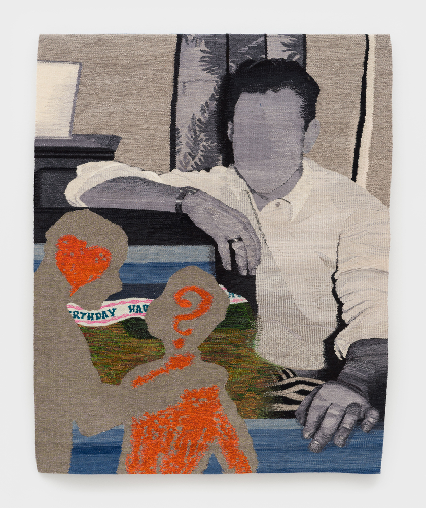 Erin M. Riley
Grandfather, 2025
wool, cotton
59 1/4 x 48 ins.
150.5 x 121.9 cm
(RILEY-343)