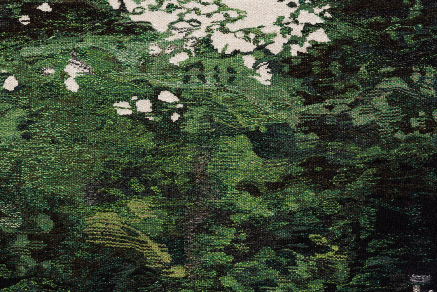 Erin M. Riley
Road Reverberations, 2025
wool, cotton
70 x 100 1/2 ins.
177.8 x 255.3 cm
(RILEY-350)