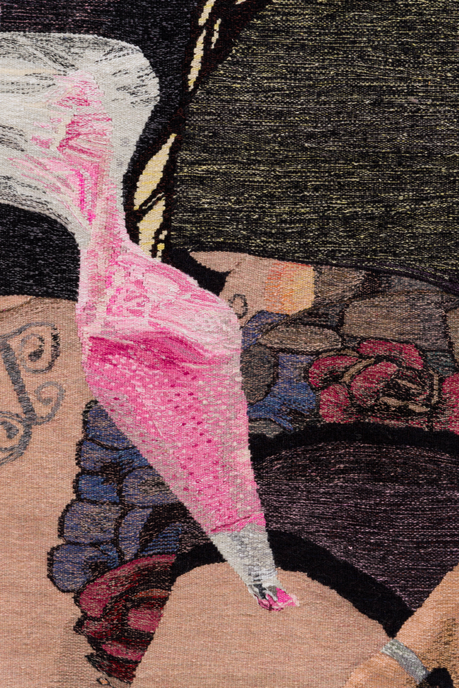 Erin M. Riley
You&amp;#39;re My Sugar Thing, 2025
wool, cotton
69 x 48 ins.
175.3 x 121.9 cm
(RILEY-353)