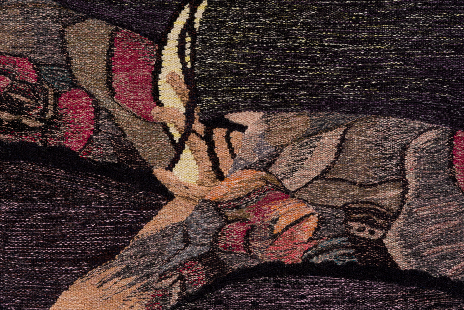 Erin M. Riley
You&amp;#39;re My Sugar Thing, 2025
wool, cotton
69 x 48 ins.
175.3 x 121.9 cm
(RILEY-353)