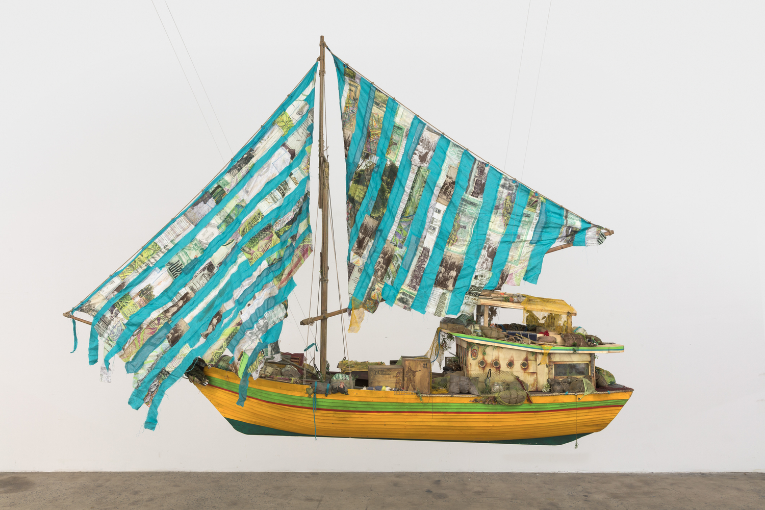 Hew Locke
The Survivor, 2022
wood and mixed media
88 5/8 x 124 3/4 x 29 1/2 ins.
225 x 317 x 75 cm