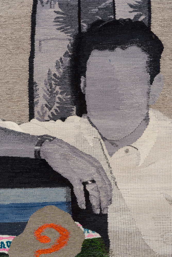 Erin M. Riley
Grandfather, 2025
wool, cotton
59 1/4 x 48 ins.
150.5 x 121.9 cm
(RILEY-343)​​​​​​