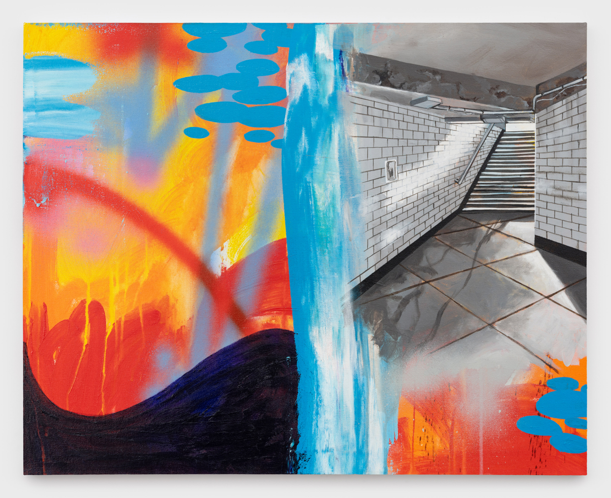 Chris &amp;quot;Daze&amp;quot; Ellis
Abstract 138th Street, 2025
acrylic and spray paint on canvas
24 x 30 ins.
61 x 76.2 cm