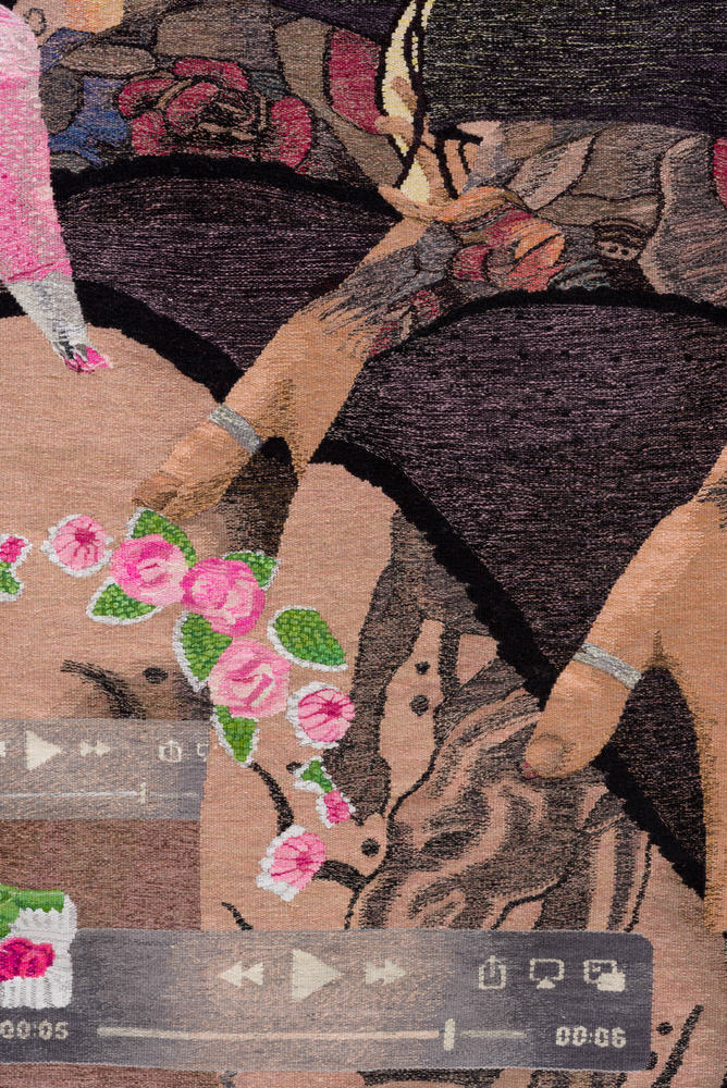 Erin M. Riley
You&amp;#39;re My Sugar Thing, 2025
wool, cotton
69 x 48 ins.
175.3 x 121.9 cm
(RILEY-353)