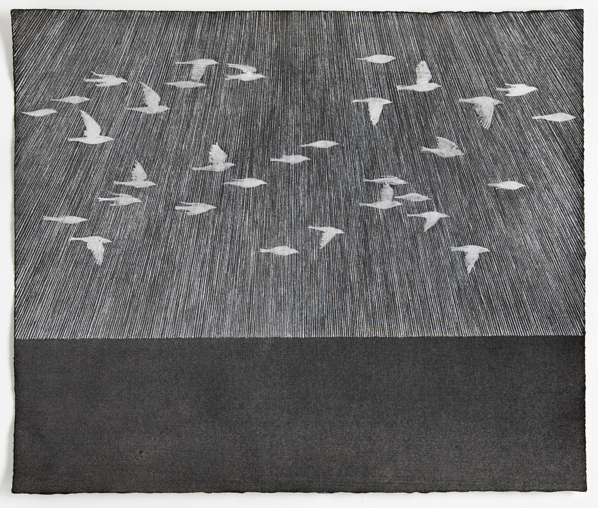 Karen Arm
Untitled (Birds), 2021
acrylic and charcoal on paper
11 x 13 ins.
27.9 x 33 cm
(ARM-307)