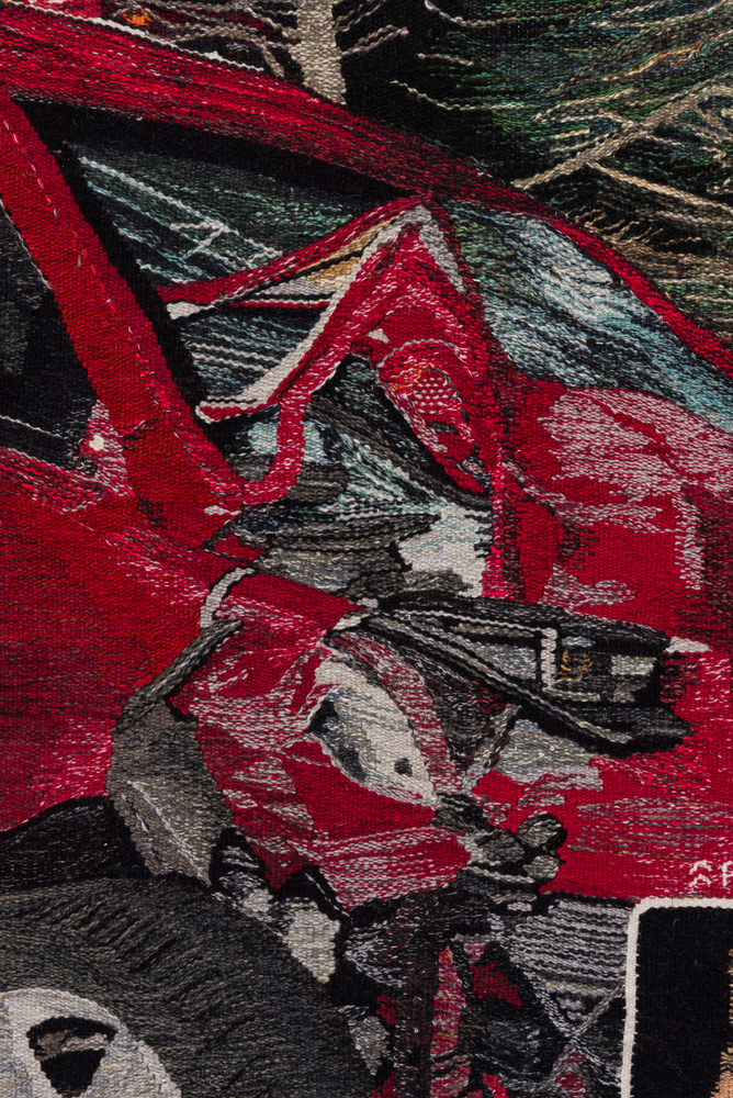 Erin M. Riley
You Broke, 2024
wool, cotton
68 x 100 ins.
172.7 x 254 cm
(RILEY-342)