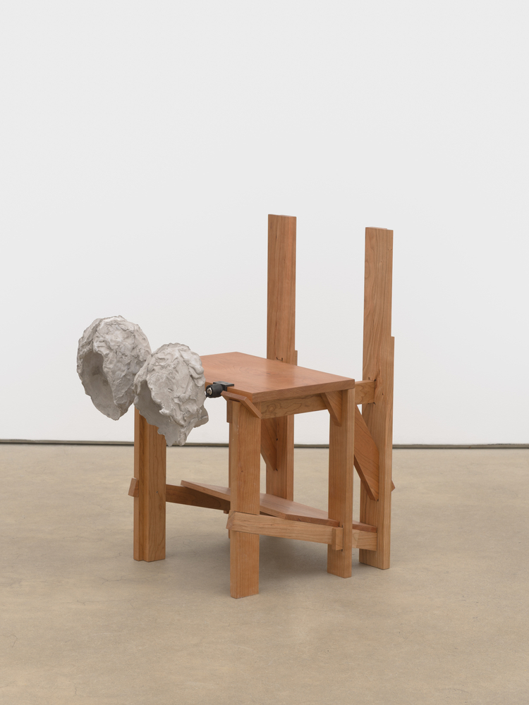 Yu Ji
Play Know Attention - MEDIUM, 2026
cherry wood, metal joint, concrete
29 1/4 x 16 1/4 x 23 1/2 ins.
74.3 x 41.3 x 59.7 cm
Edition of 4