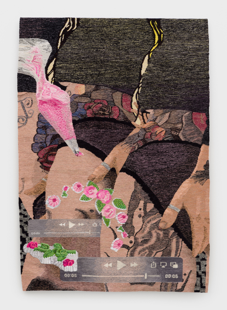 Erin M. Riley
You&amp;#39;re My Sugar Thing, 2025
wool, cotton
69 x 48 ins.
175.3 x 121.9 cm
(RILEY-353)