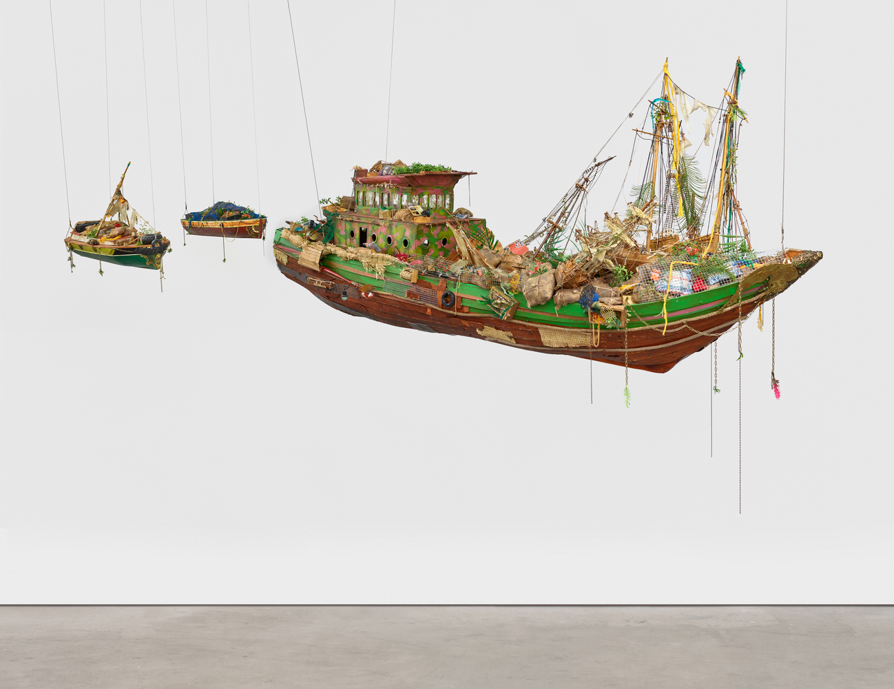 Hew Locke
Gravesend, 2019
wood and mixed media in three (3) parts
dims. variable