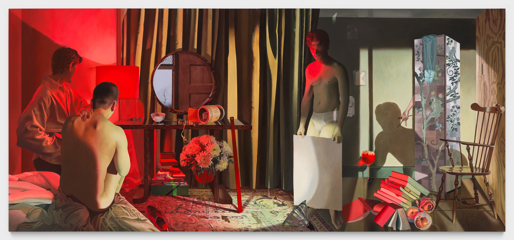 Kyle Dunn
Parlor, 2025
acrylic on wood panel
63 x 142 ins.
160 x 360.7 cm