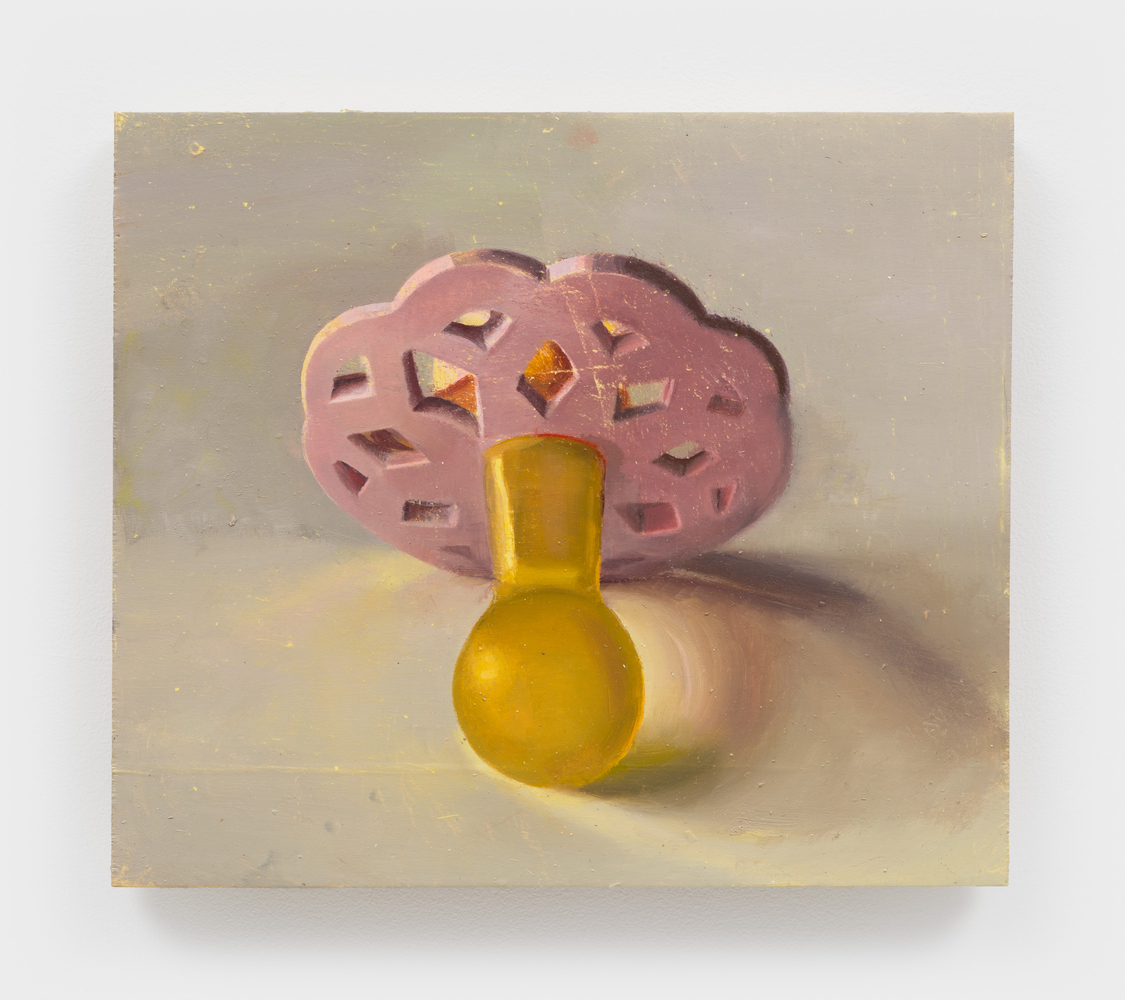 Phoebe Helander
Pacifier from 9th Street, 2026
oil on wood
11 1/4 x 13 x 1 ins.
28.4 x 33 x 2.5 cm