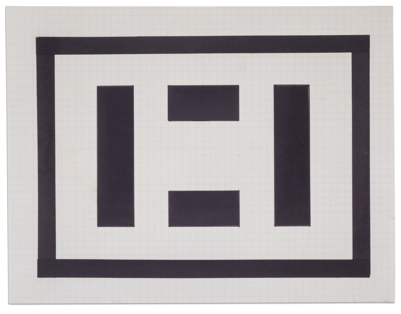 Untitled, 1966&amp;ndash;67
Collage on gridded paper
8 1/2 &amp;times; 11 in. (21.6 &amp;times; 27.9 cm)