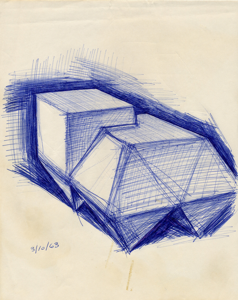 Untitled, 1963
Ink on paper
9 15/16 &amp;times; 7 7/8 in. (25.2 &amp;times; 20 cm)