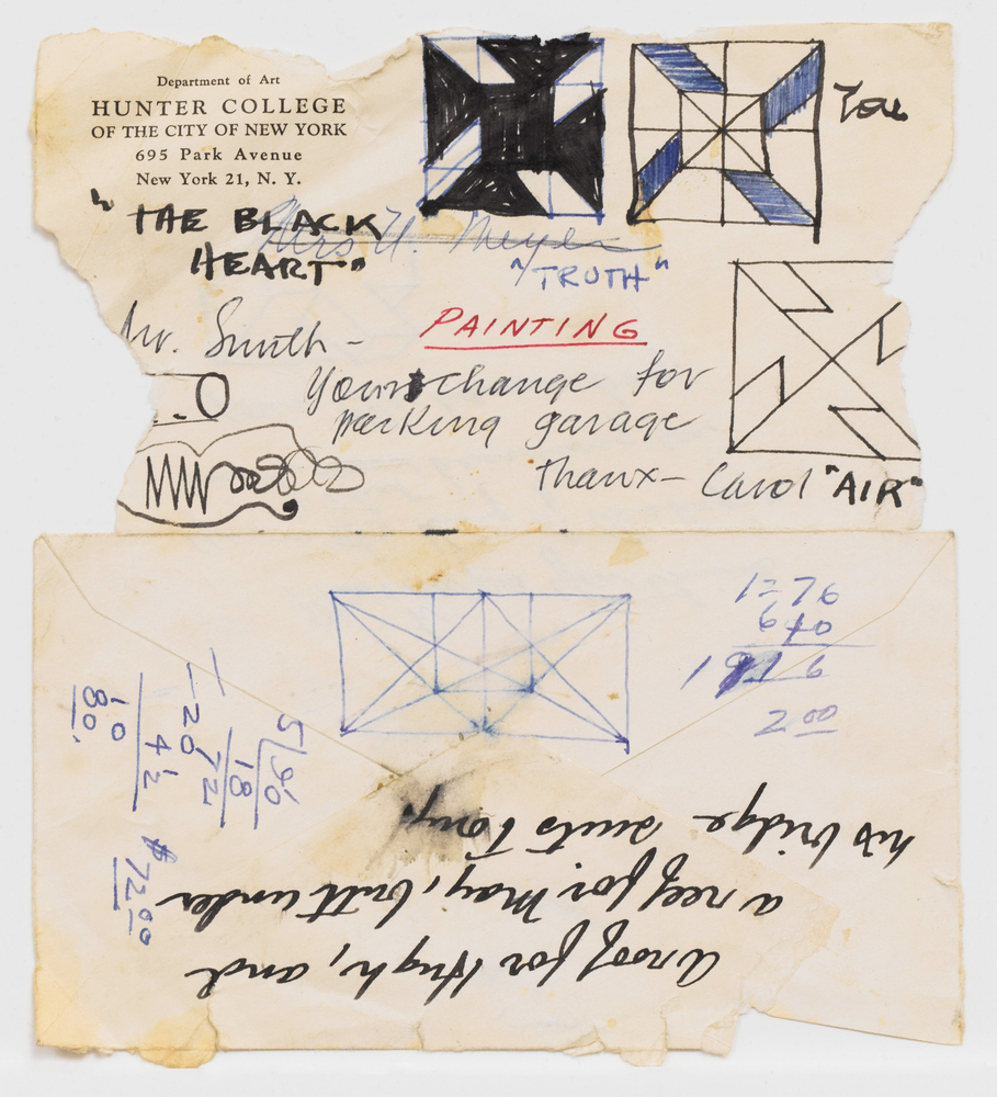 Untited, 1962
Ink on paper envelope
7 1/4 &amp;times; 6 1/2 in. (18.4 &amp;times; 16.5 cm)