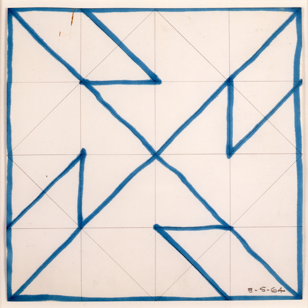 Untitled, 1964
Ink and graphite on paper
7 1/4 &amp;times; 7 1/4 in. (18.4 &amp;times; 18.4 cm)