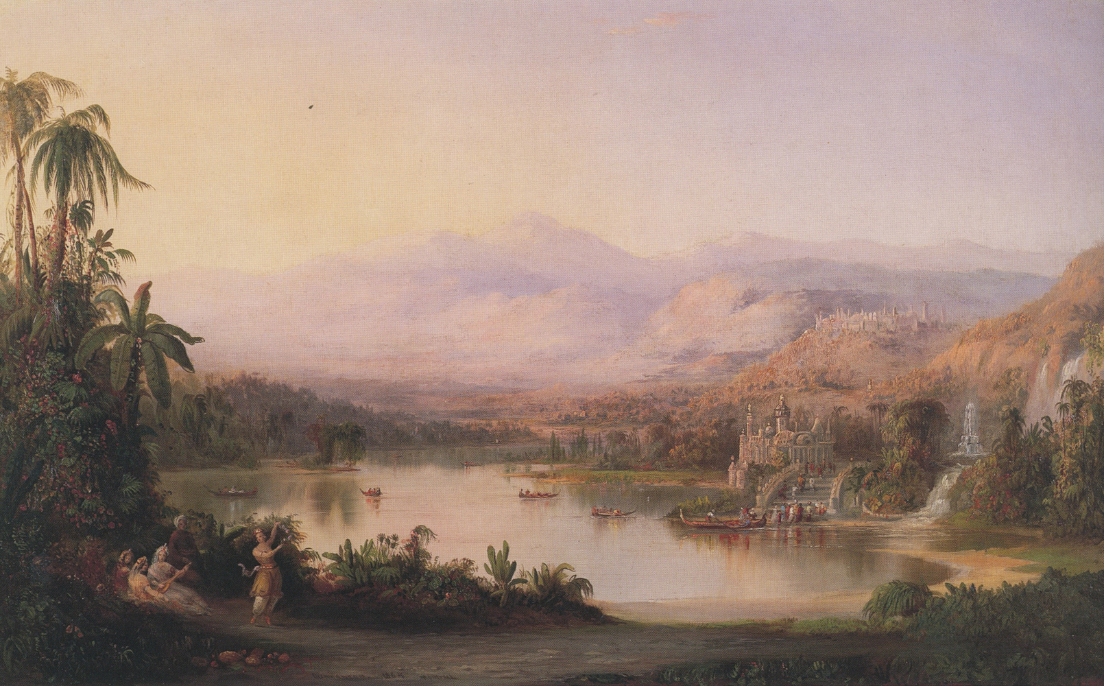 Vale of Kashmir, 1864, oil on canvas, 18 x 30 1/8 inches