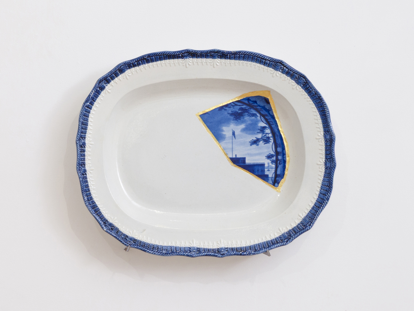 PAUL SCOTT

Cumbrian Blue(s), Castle Garden Battery, New York, (after Enoch Wood) Triptych, 2015-2019

Fragments of Enoch Wood &amp;amp; Sons New York Battery

13&amp;quot; H x 16&amp;quot; W x 1.75&amp;quot; D each