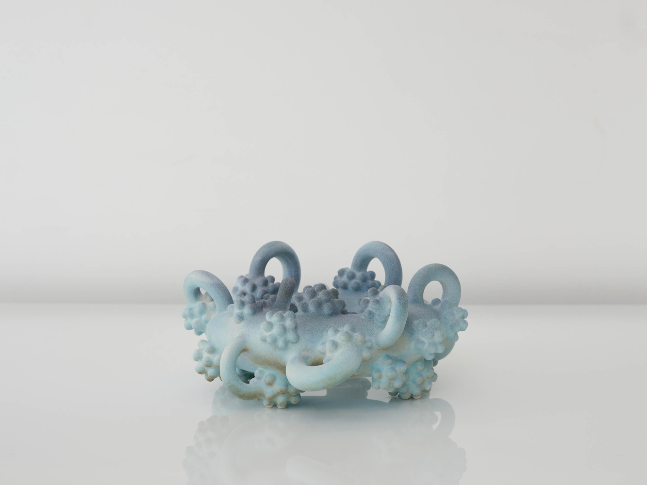 EVA ZETHRAEUS

Pale Blue Helix, 2026

Glazed porcelain

7&amp;quot; H x 13.75&amp;quot; Dia.