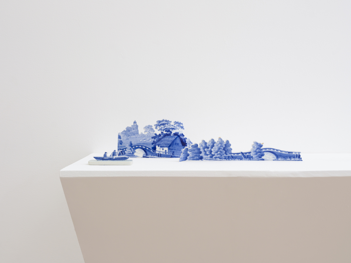 PAUL&amp;nbsp;SCOTT

Cumbrian Blue(s), The Cuttings Series, Wild Rose, 2024

Cutting from Wild Rose transferware platters, ca. 1850

Approximately 3.25&amp;quot; H x 5.5&amp;quot; W each&amp;nbsp;