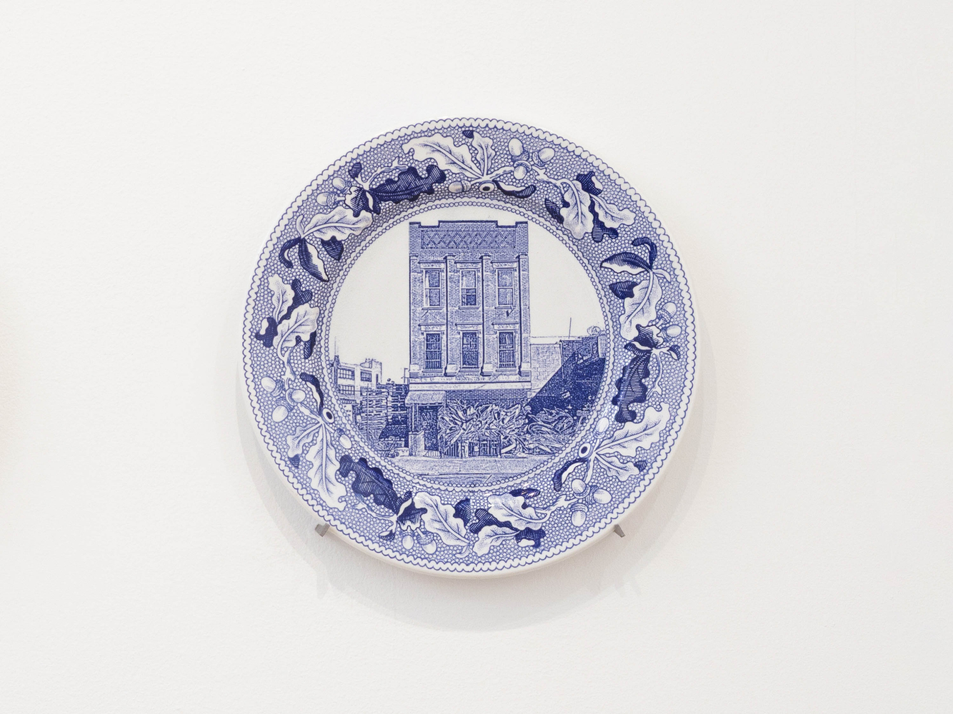 PAUL SCOTT

Cumbrian Blue(s), New American Scenery, Fleur de Sel&amp;#39;s New York (set of twelve plates) No.1, 2019

Transfer print collage on salvaged Syracuse China with pearlware glaze

11&amp;rdquo; Dia. x 1&amp;rdquo; D (each)