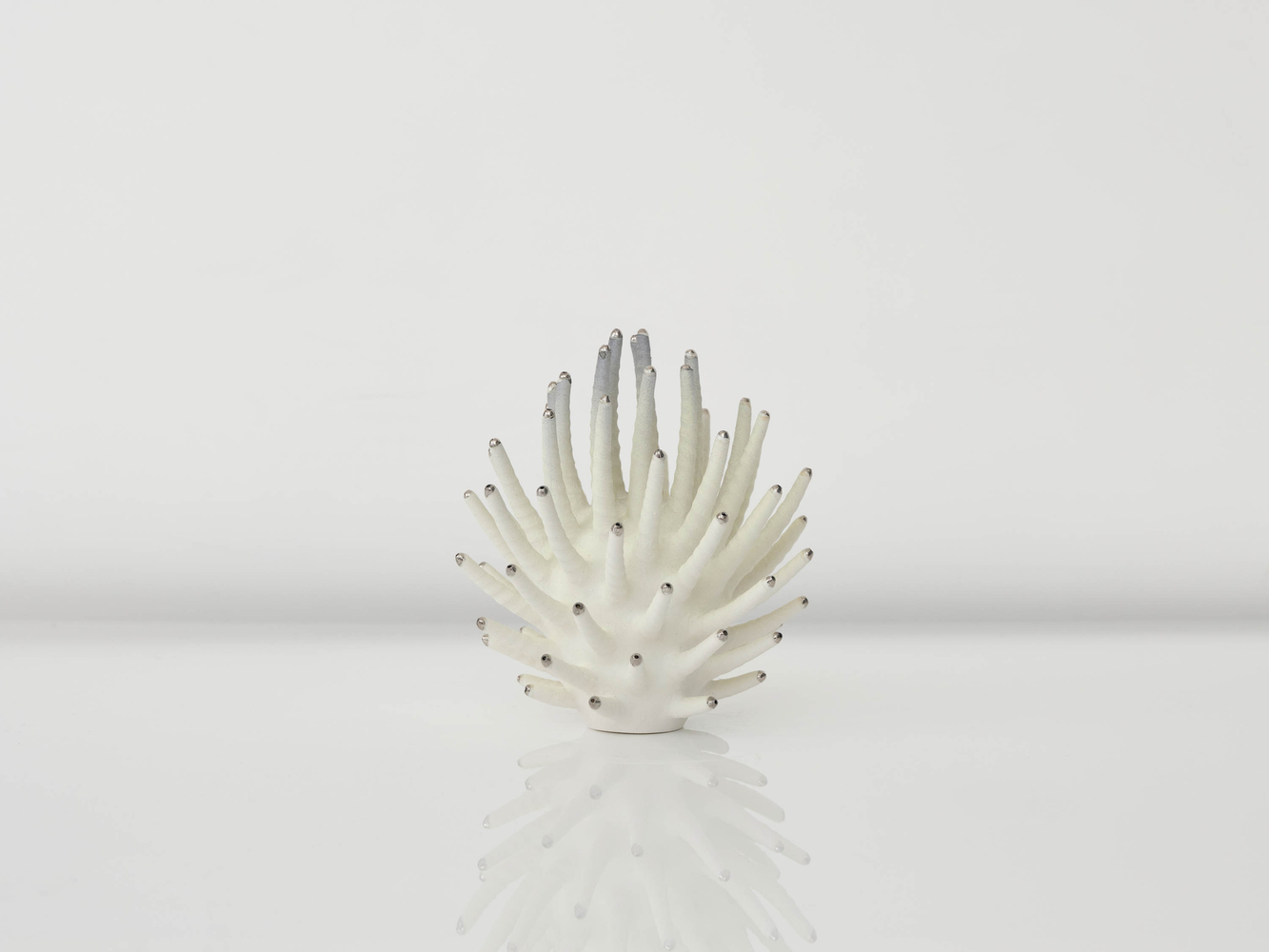 EVA ZETHRAEUS

Small Pale Yellow Calliandra with Platinum Details, 2025

Glazed porcelain, platinum

10.5&amp;quot; H x 9&amp;quot; Dia.