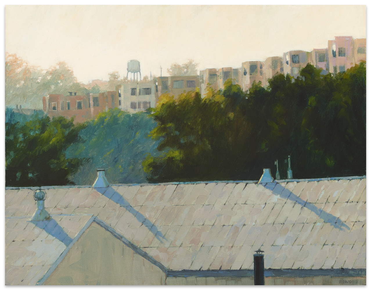 Eileen David Rooftop with Shadows, 2004 oil on canvas 14 x 18 in.