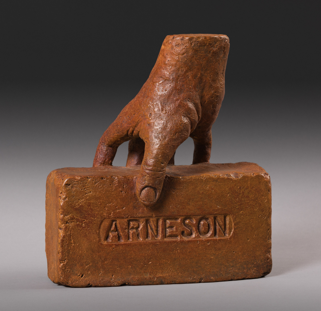 Robert Arneson Hand Brick, 1991 bronze 9 1/2 x 8 1/2 x 4 in.