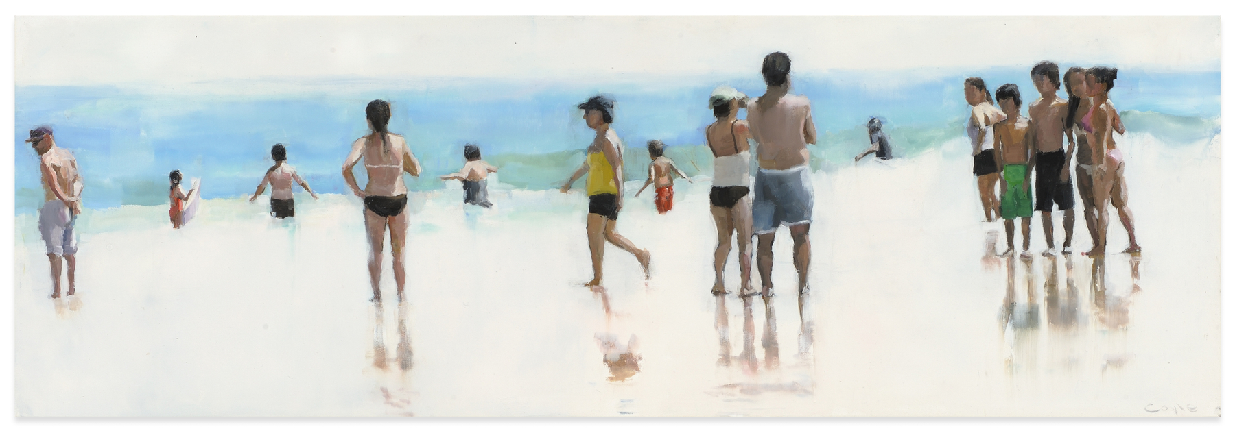 Stephen Coyle Photo Op, 2013 alkyd on panel 12 x 36 in.