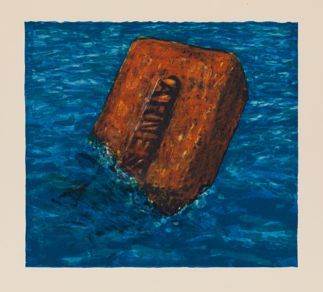 Robert Arneson Moby Brick, 1975-1976 lithograph on paper, A.P. 1 16 x 16 1/2 in.