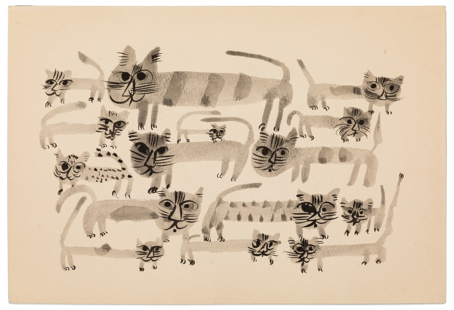 Yasuhide Kobashi Untitled Drawing XIII, c. 1965 ink on paper 6 1/2 x 9 1/2 in.