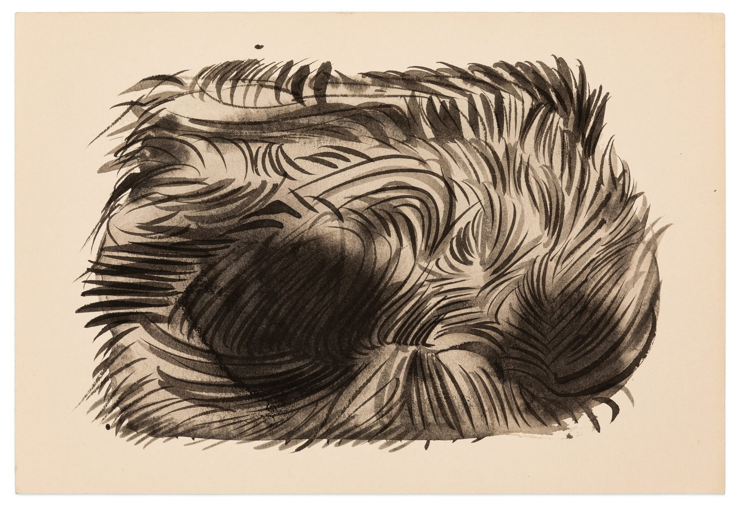 Yasuhide Kobashi Untitled Drawing XIV c. 1965 ink on paper 6 1/2 x 9 1/2 in.