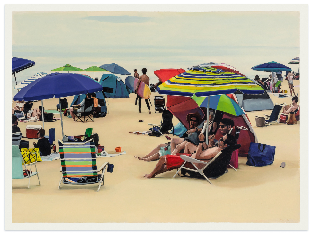 Stephen Coyle Laughter in the Shadows, 2023 alkyd on panel 36 x 48 in.