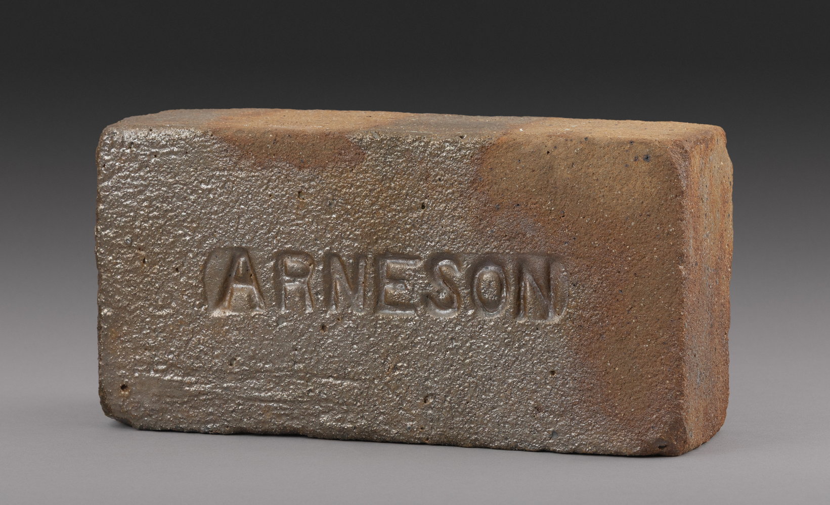 Robert Arneson Burnt Brick, 1981 glazed ceramic 9 x 4 3/8 x 2 7/8 in.