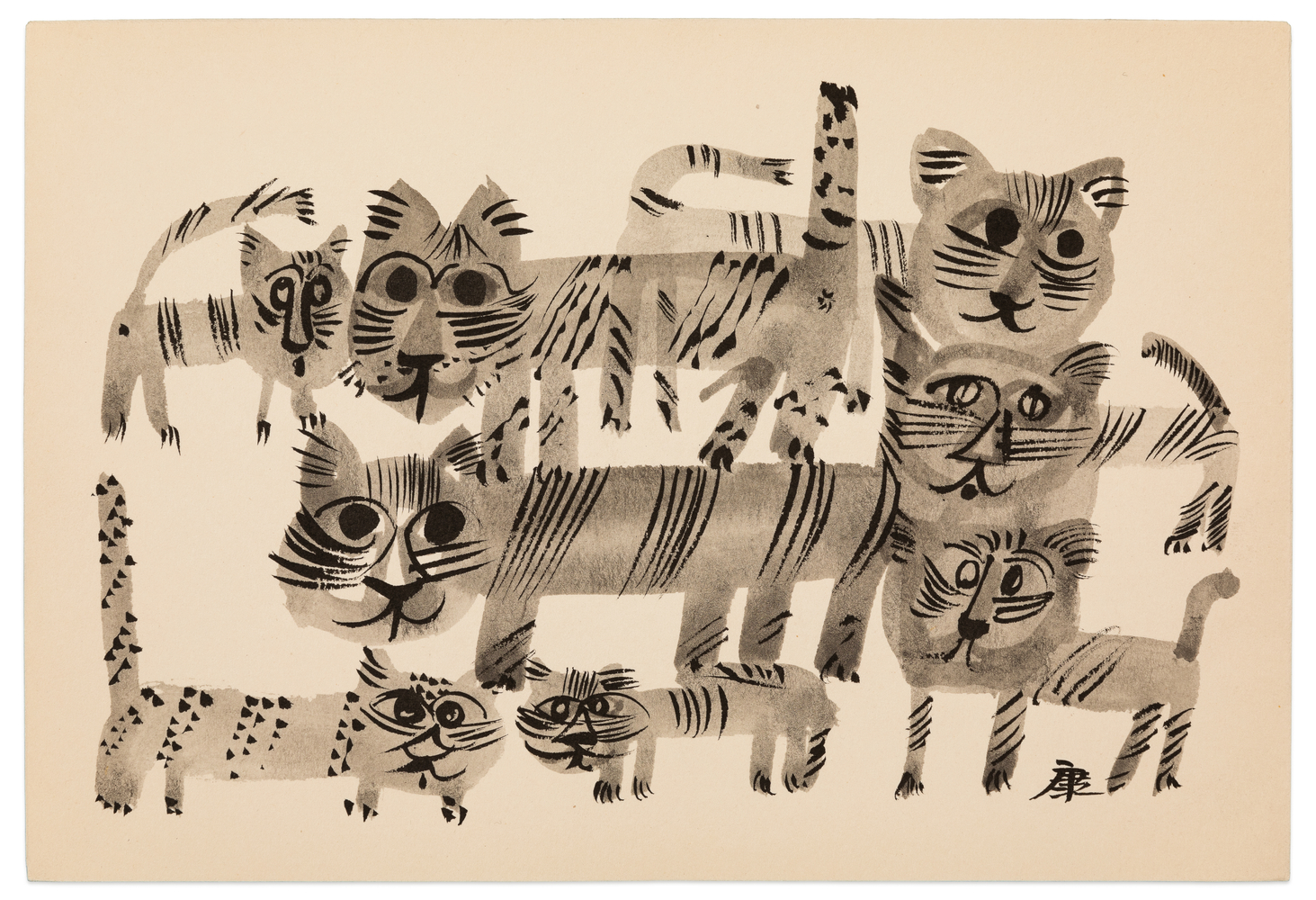 Yasuhide Kobashi Untitled Drawing XVII, c. 1965 ink on paper 6 1/2 x 9 1/2 in.