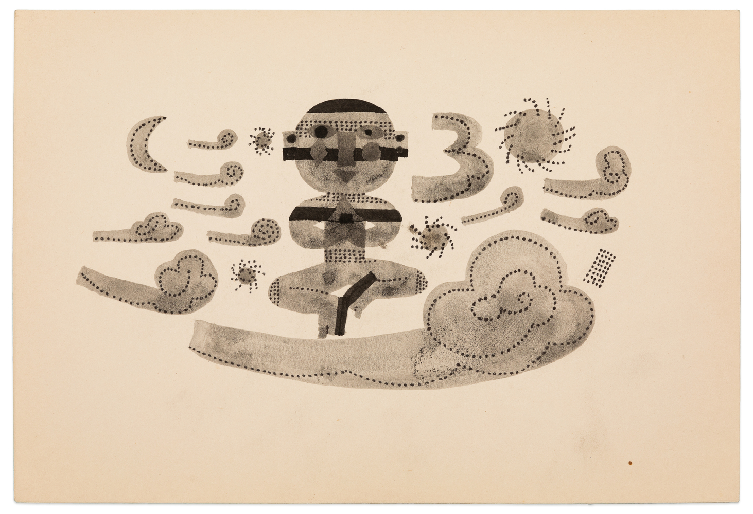 Yasuhide Kobashi Untitled Drawing VI, c. 1965 ink on paper 6 1/2 x 9 1/2 in.