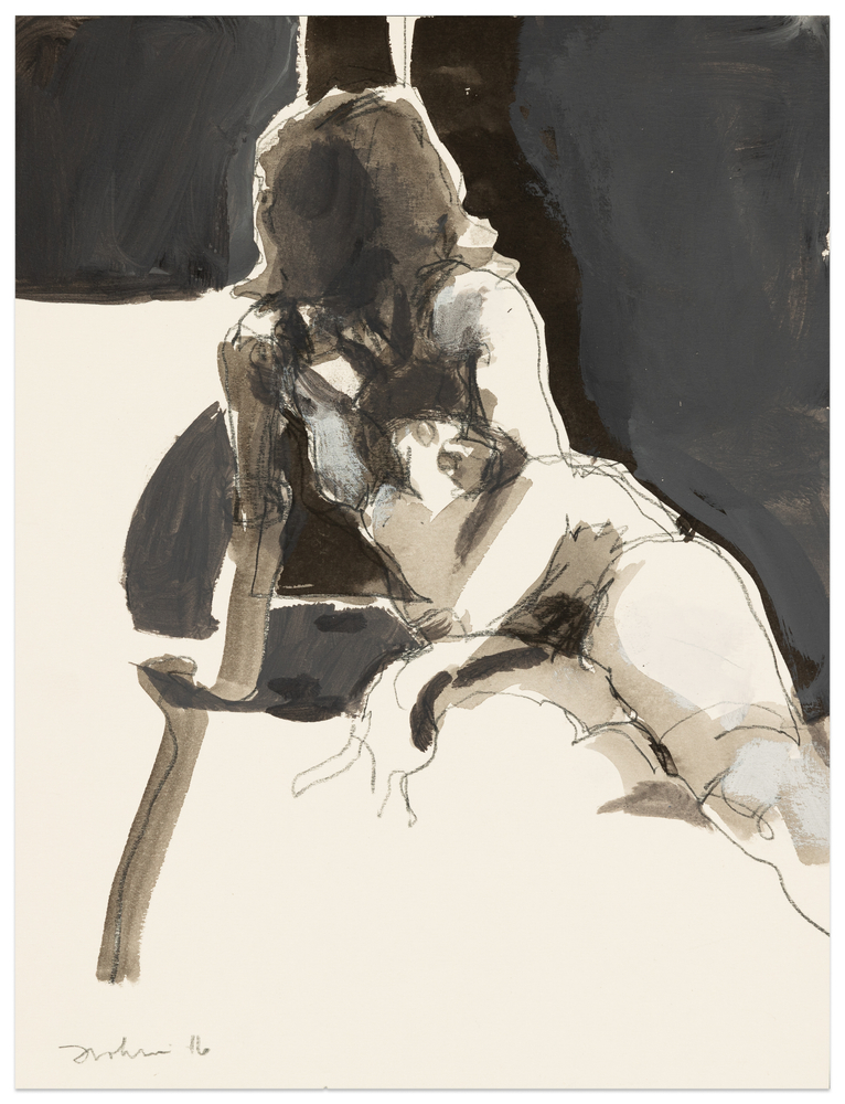 Kim Frohsin UB Shadowed, 2016 ink and pencil on paper 11 1/2 x 8 3/4 in.