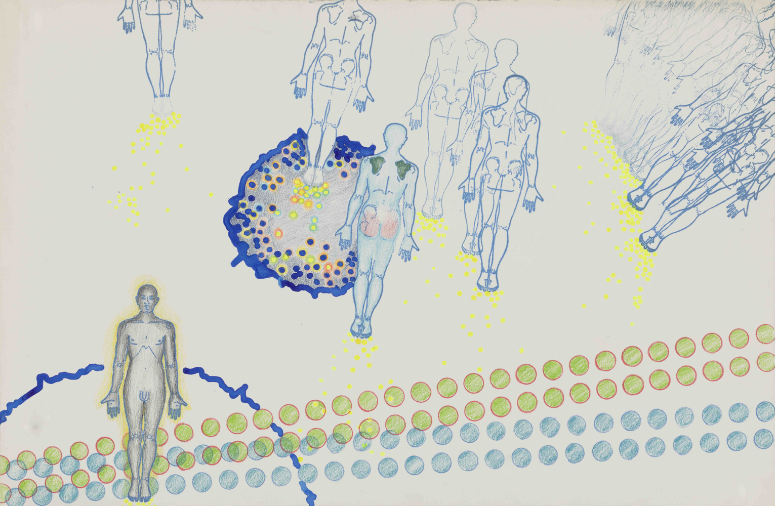 KIKI KOGELNIK

Untitled (Robots)

c. 1967

Acrylic, color pencil and ink on paper

15 by 23 in.&amp;nbsp; 38.1 by 58.4 cm.

(MI&amp;amp;N 15824)