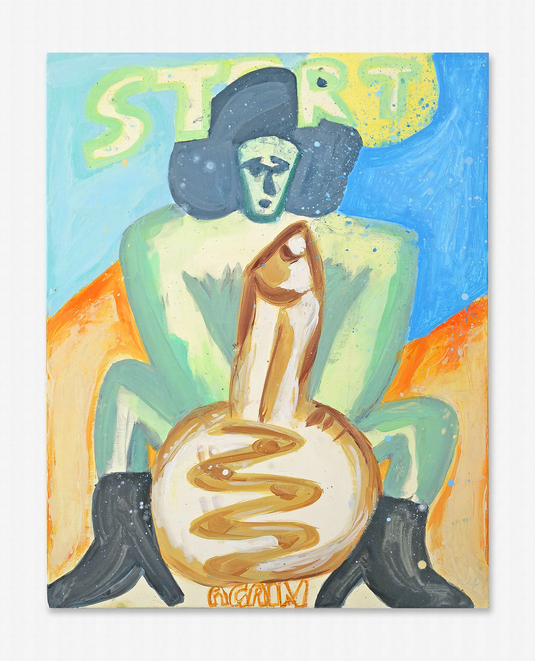 Kate Groobey, Start Again (Orange Ground), 2020