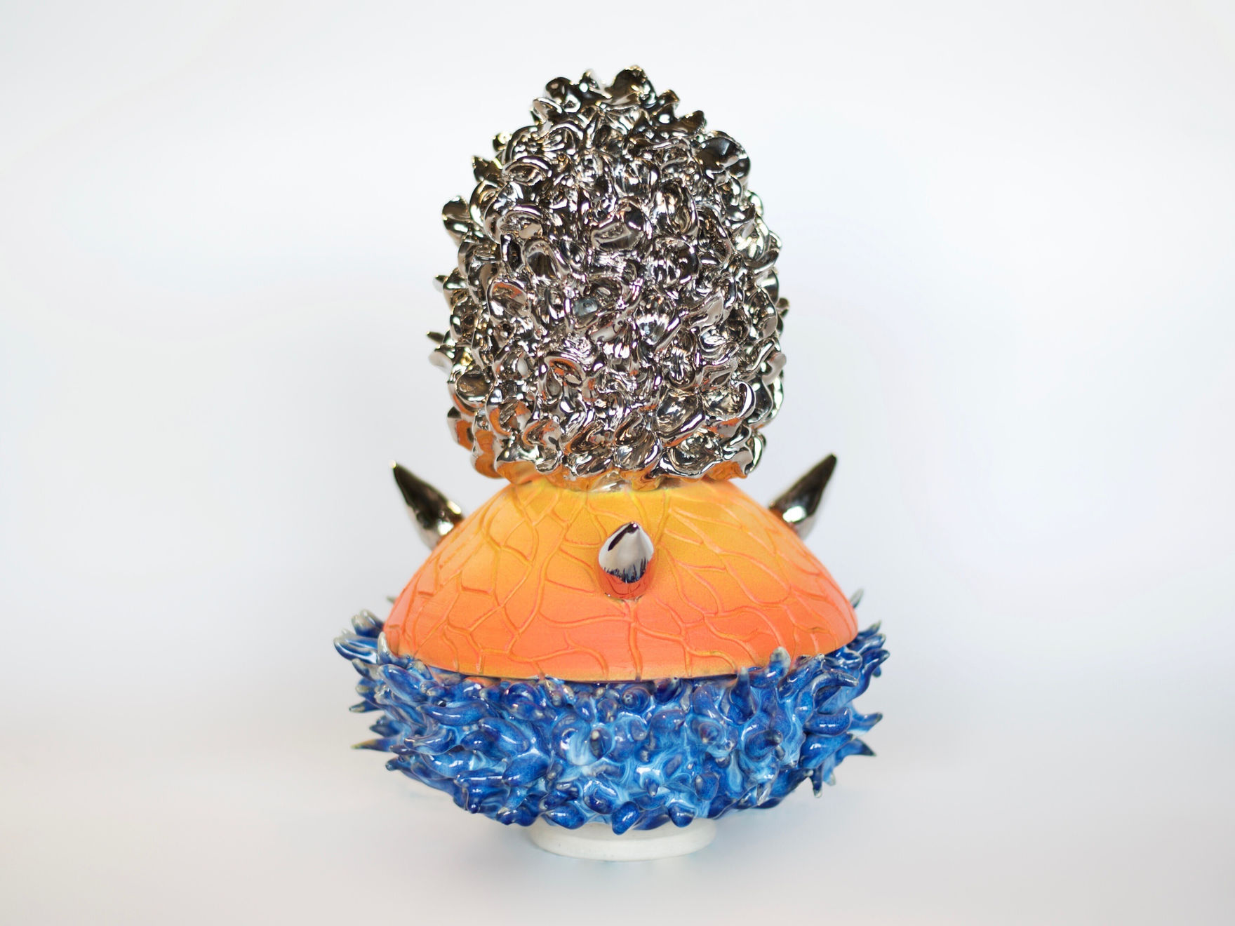 King Houndekpinkou, Outer Space Silver Ritual Vessel Sculpture, 2022