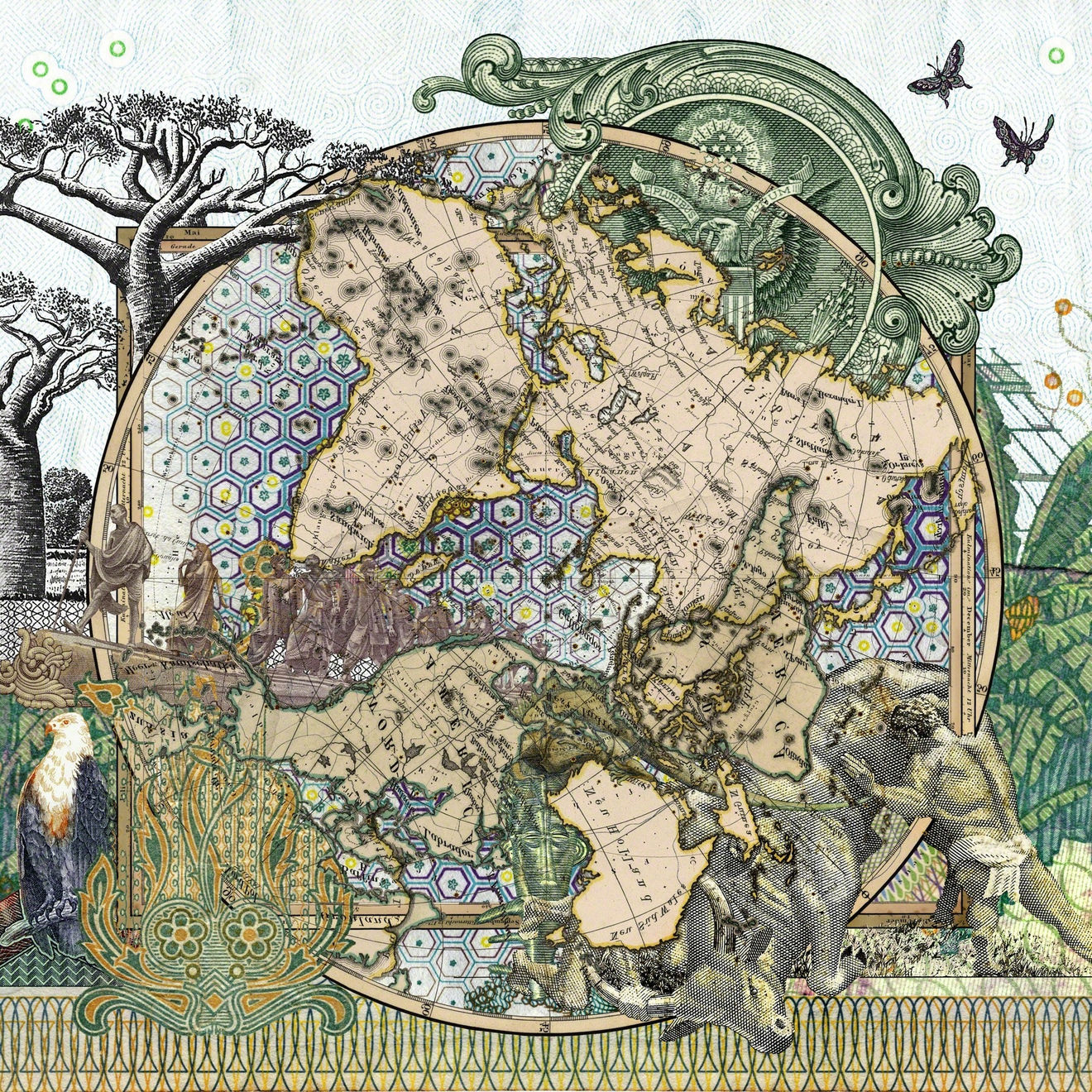 MALALA ANDRIALAVIDRAZANA, Figure 1826 Der Sudliche Gestirne Himmel vs Planiglob der Antipoden, 2015