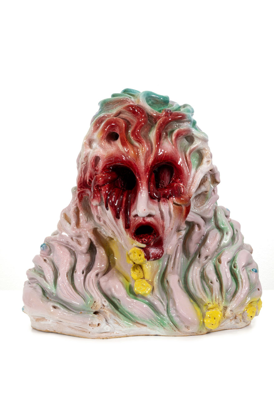 Zoe Williams, Figure of vice 3 (Gold to water - flesh over pearls), 2022