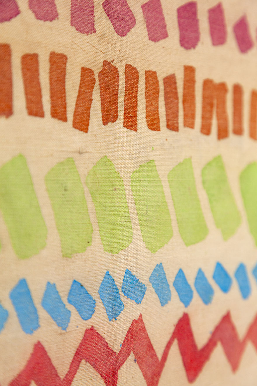 Giorgio Griffa, Cinque colori, 1979