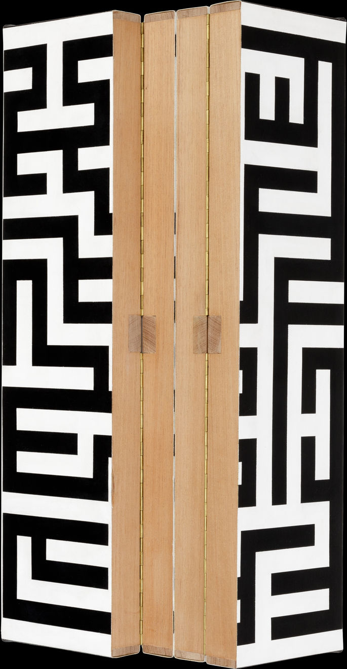 Ana Linnemann, Pintura-sem-saida (convexa com labirinto) 7 [Dead-end-painting (convex with labyrinth) #7], 2022