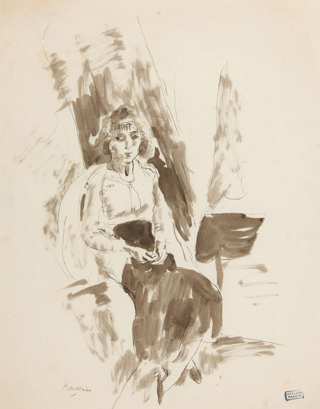 Jules Pascin, Hermine Seated, 1912